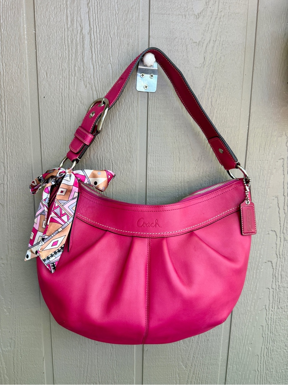Coach Y2K SoHo Pleated Leather Hobo shoulder bag